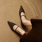 Calista Leather Flats — Allyours Closet (view 7)