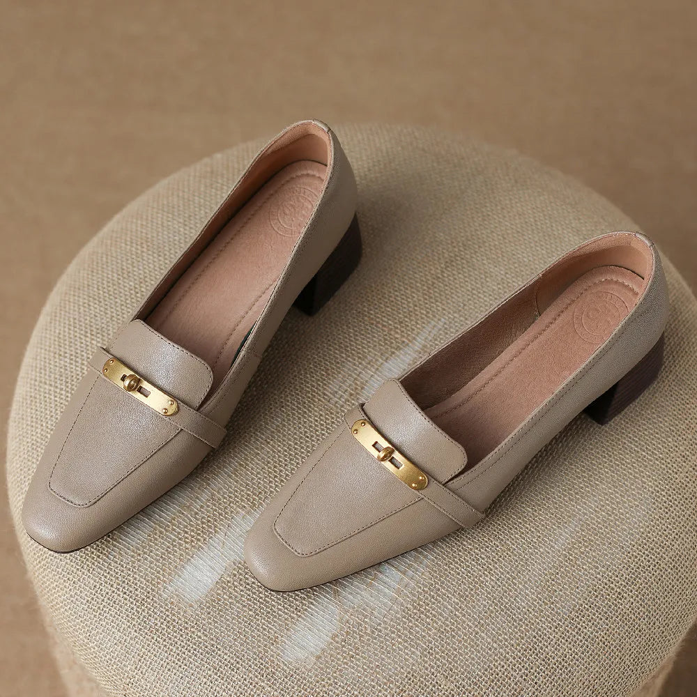 Aveline Genuine Leather Heels — Allyours Closet (view 12)