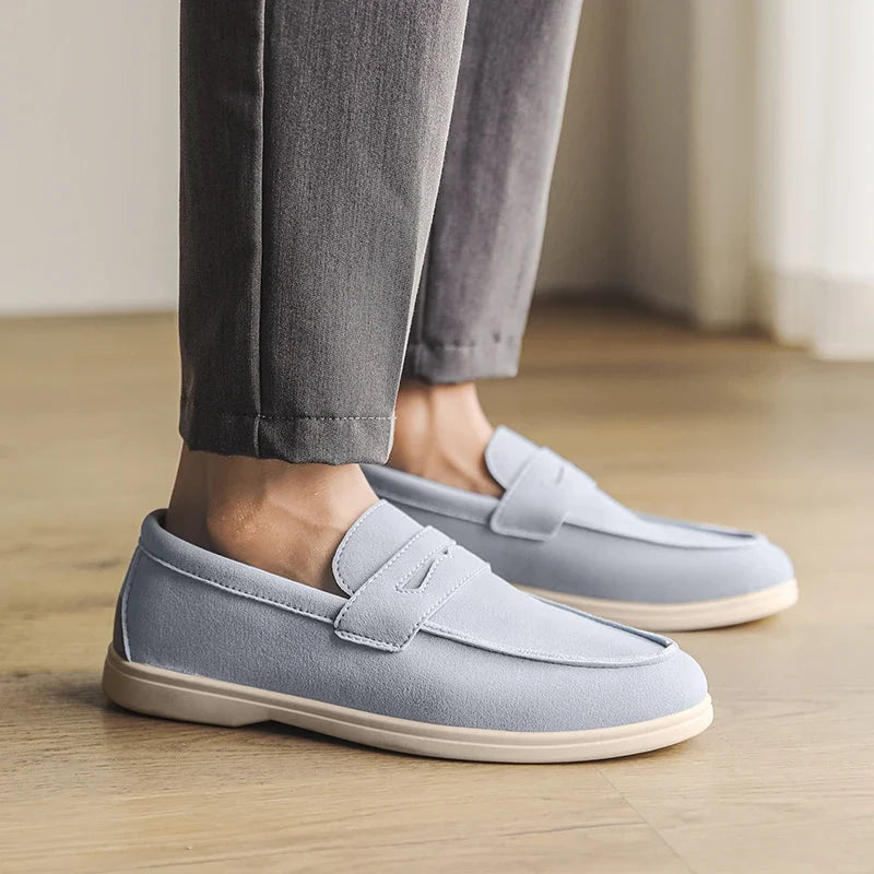 Elio Bay Suede Loafers — Allyours Closet