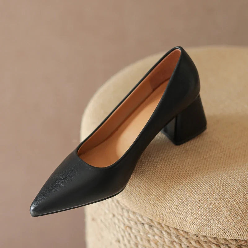 Orlena Leather Heels — Allyours Closet (view 5)