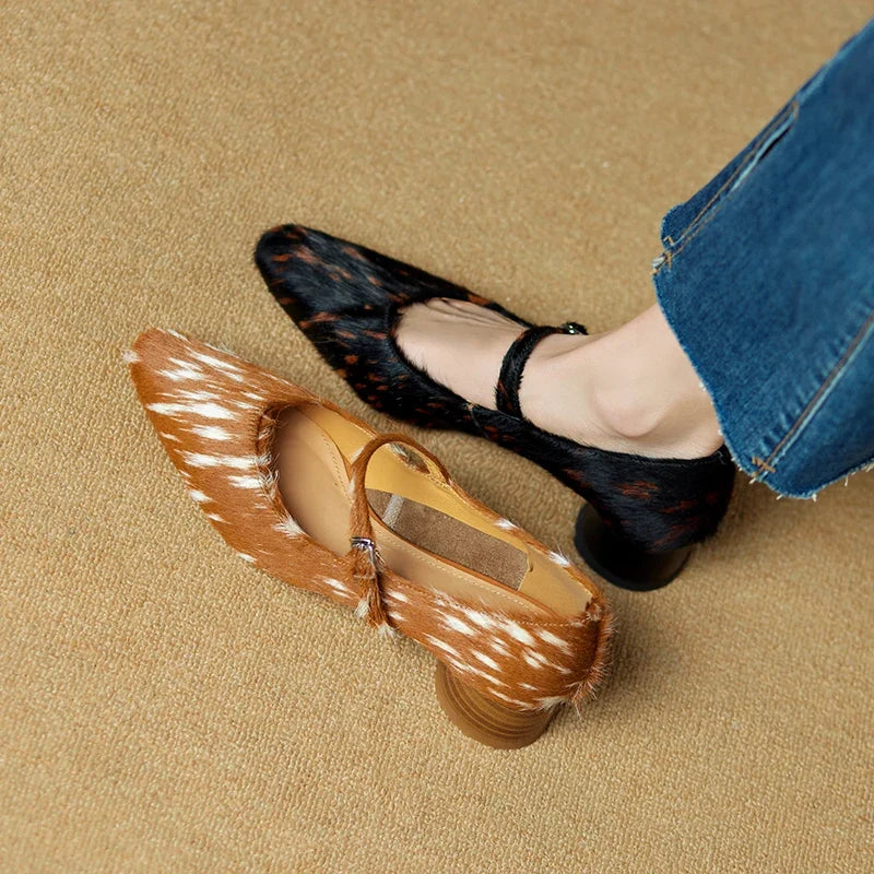 Luna Faux Fur Heels — Allyours Closet (view 7)