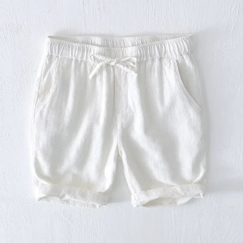Marston Linen Blend Shorts — Allyours Closet (view 4)