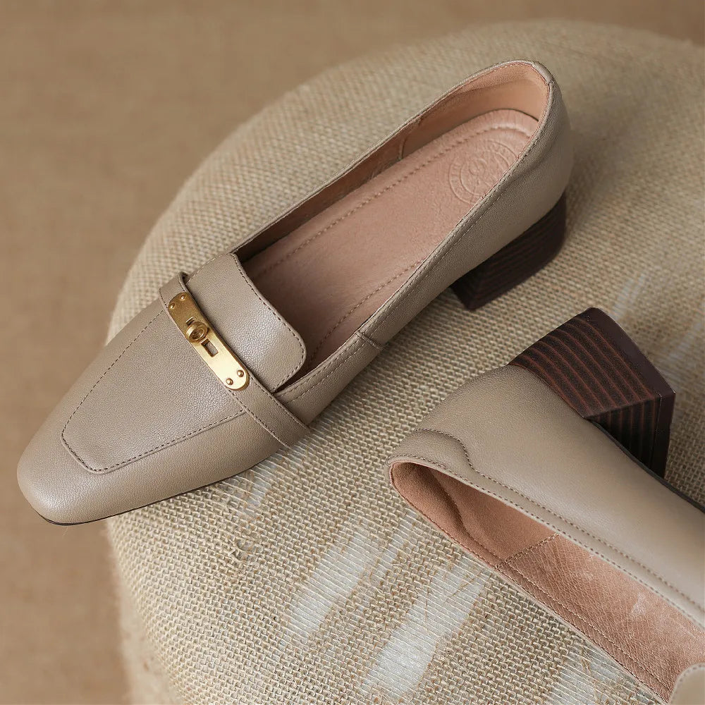 Aveline Genuine Leather Heels — Allyours Closet (view 11)