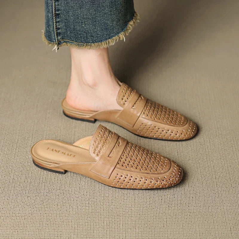 Winslet Leather Mules — Allyours Closet