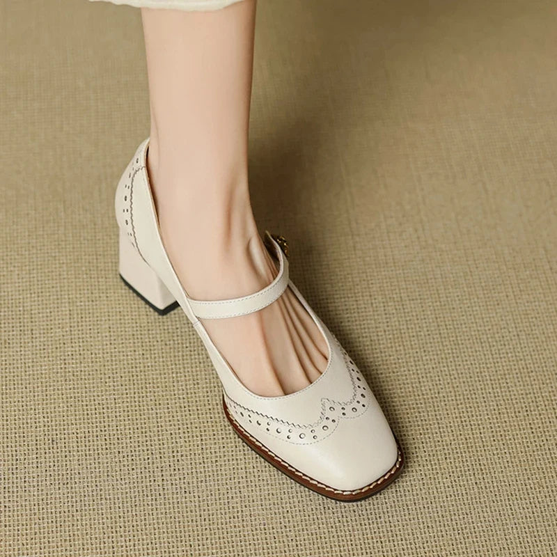 Messina Leather Heels — Allyours Closet (view 3)