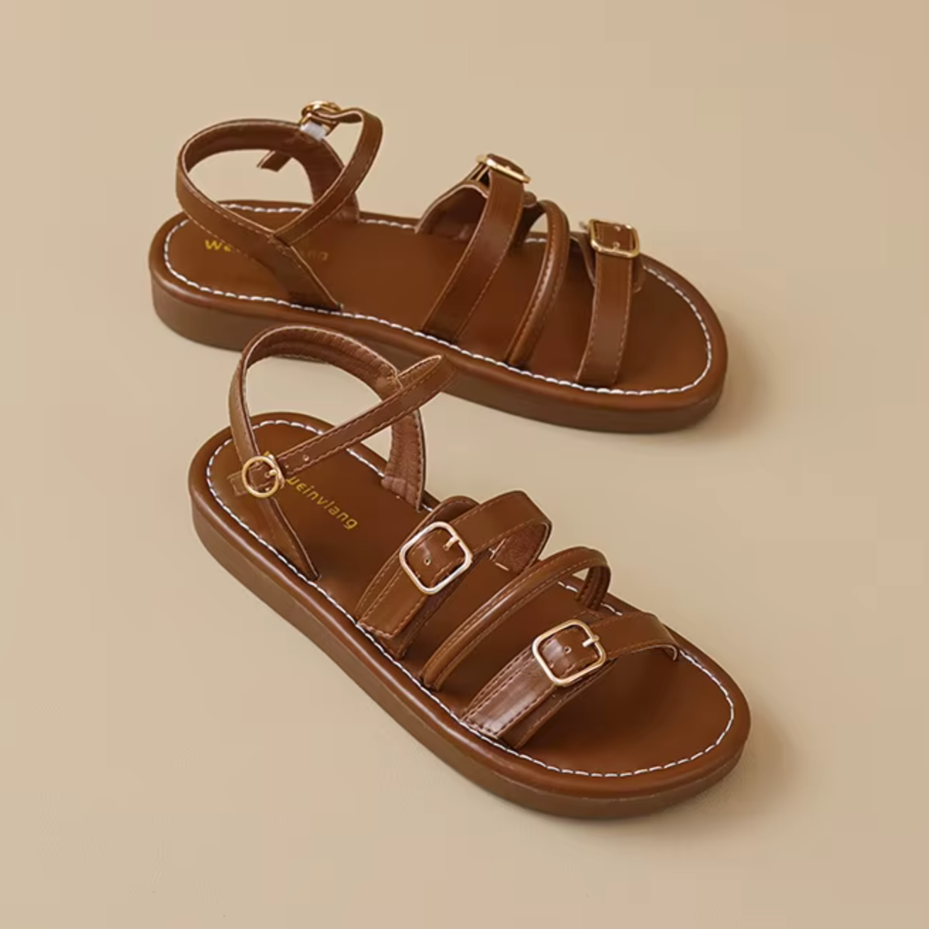 Luretta Leather Sandals — Allyours Closet (view 7)