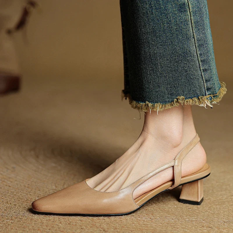 Camille Genuine Leather Heels — Allyours Closet (view 6)