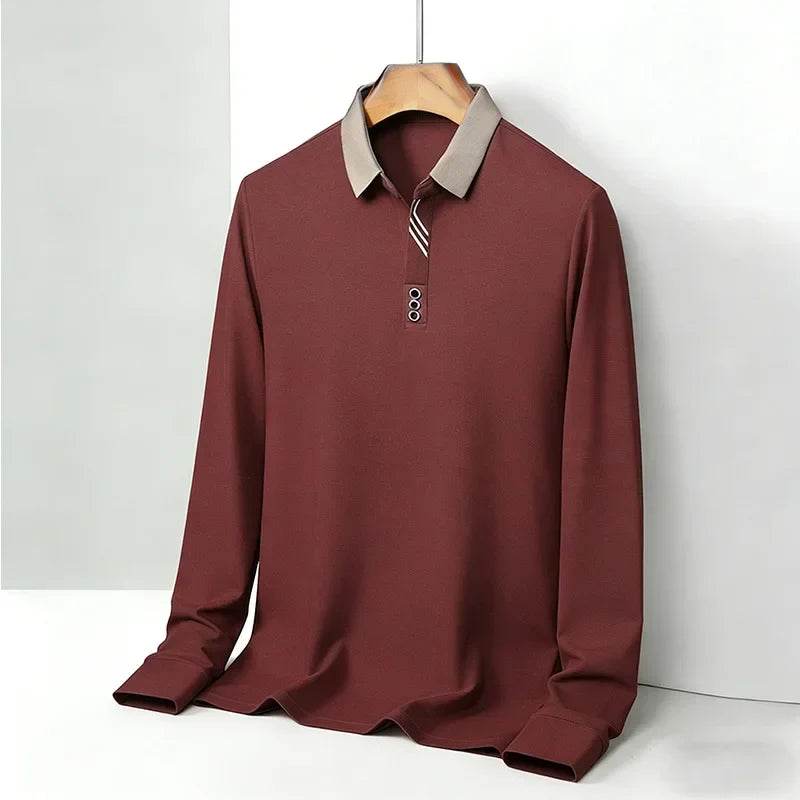 Portofino Long-Sleeve Polo Shirt — Allyours Closet (view 8)