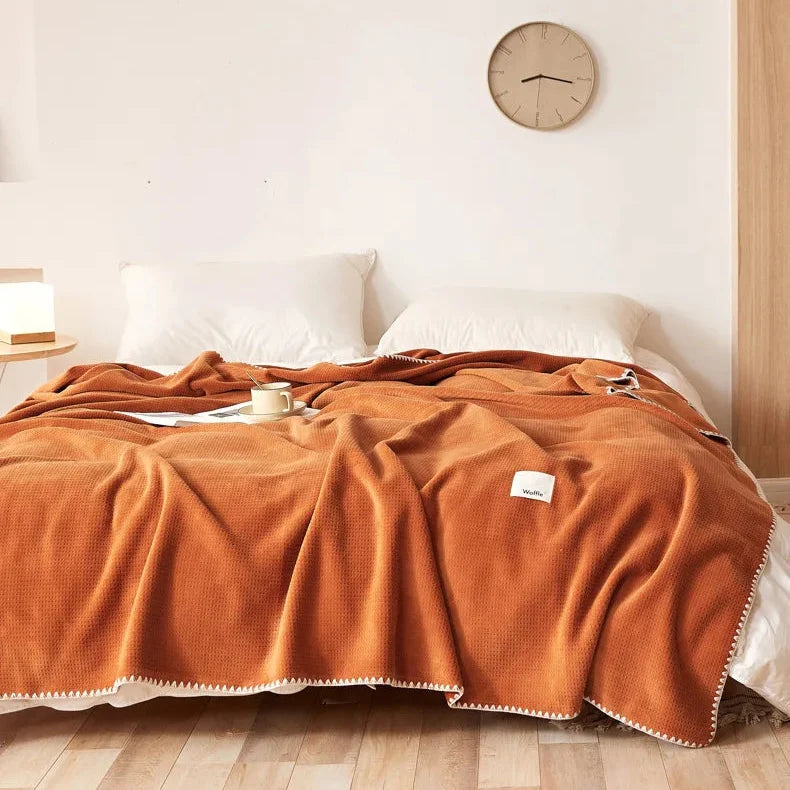 Arden Waffle Knit Blanket — Allyours Closet (view 3)