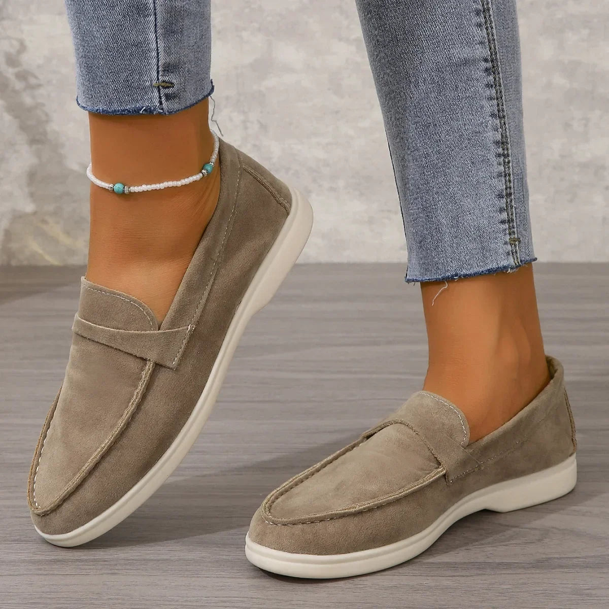 Sienna Suede Loafers — Allyours Closet (view 4)