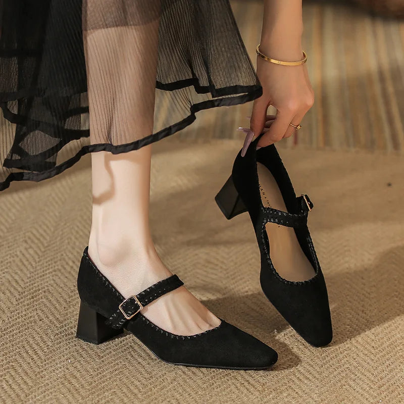 Capri Suede Heels — Allyours Closet (view 6)