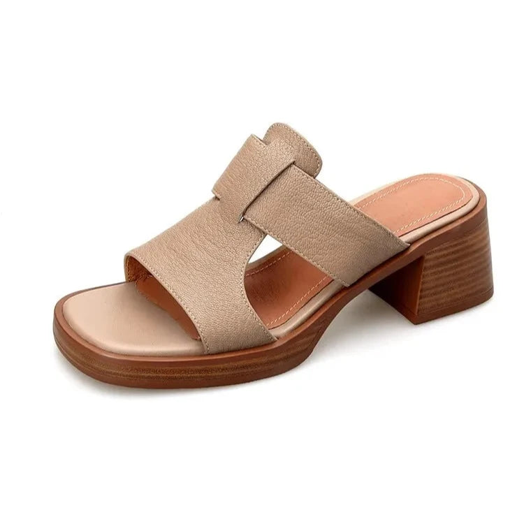Alessia Leather Sandals — Allyours Closet (view 9)