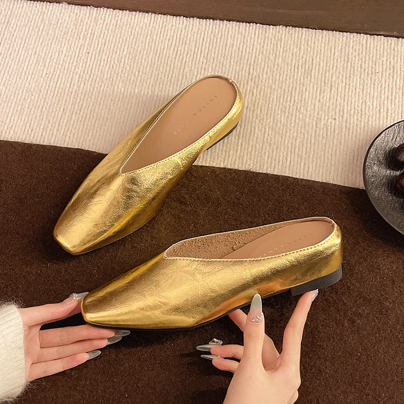 Vale Leather Flats — Allyours Closet (view 6)