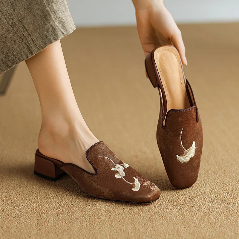 Florina Velvet Mules — Allyours Closet
