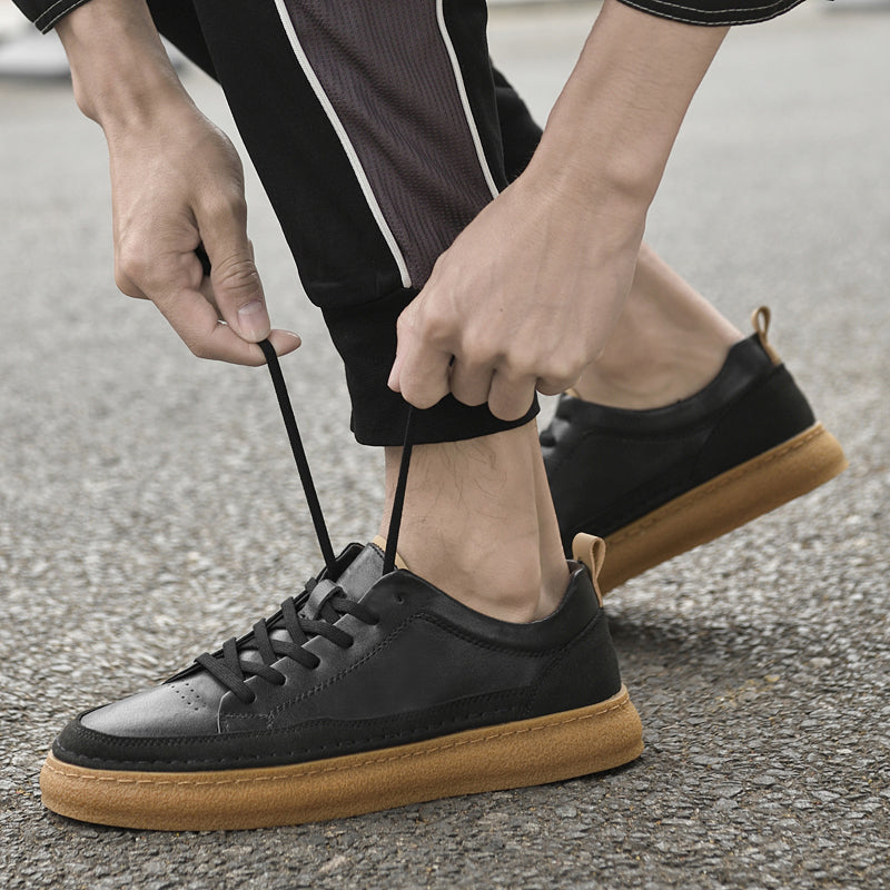Metro Drift Leather Sneakers — Allyours Closet (view 10)