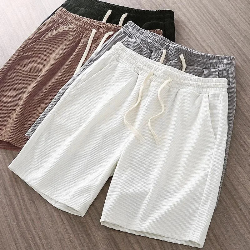 Crest Waffle Knit Shorts — Allyours Closet (view 2)