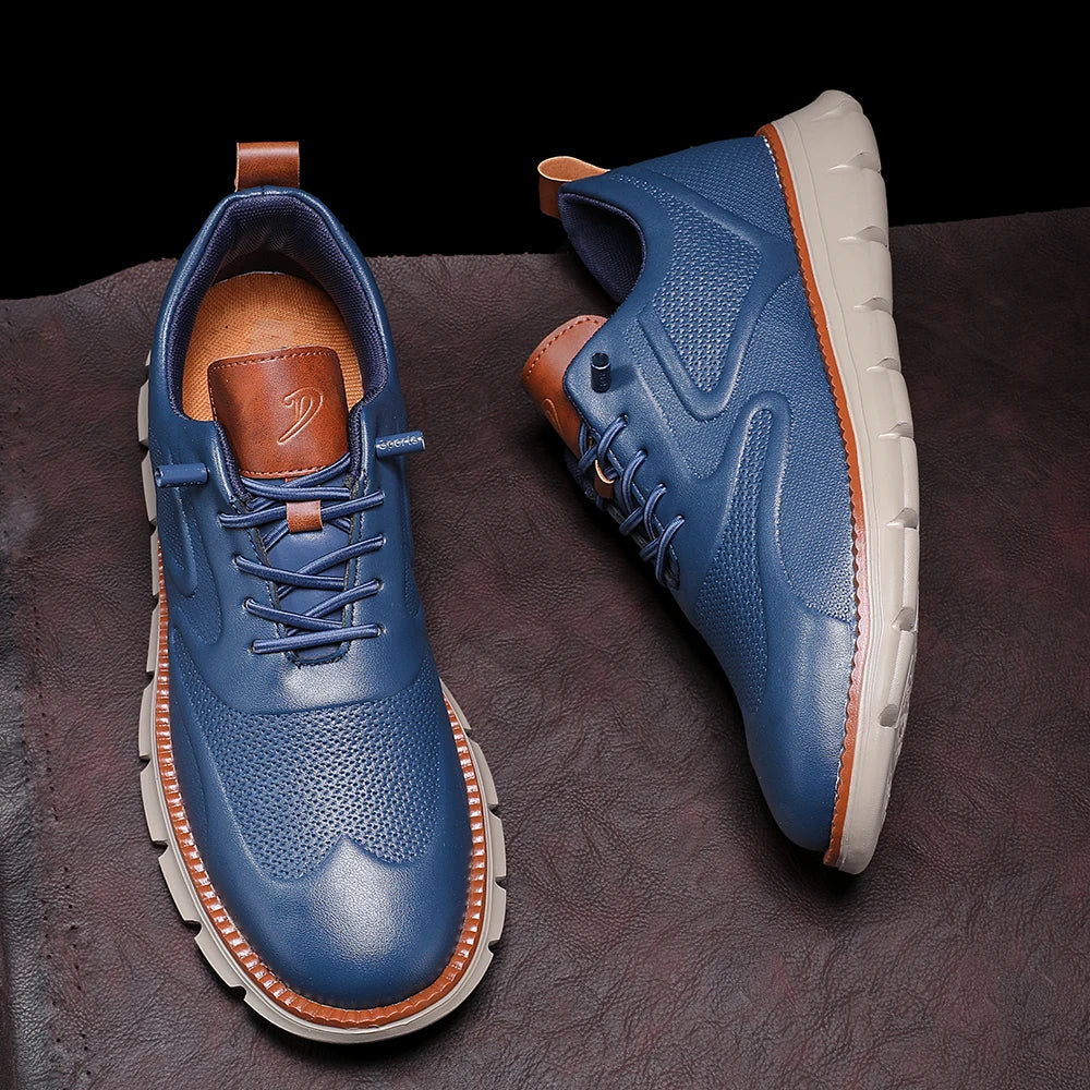 Crest Leather Sneakers — Allyours Closet (view 9)