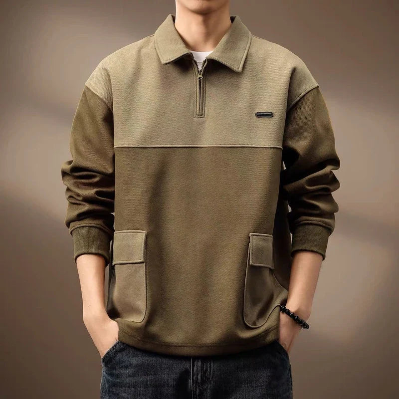 Arlo Prime Long-Sleeve Polo Shirt — Allyours Closet