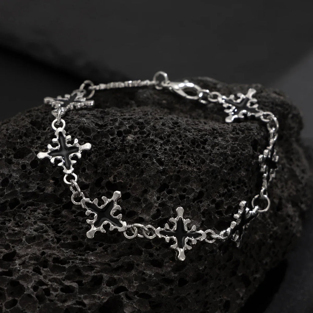 Obsidian Cross Bracelet — Allyours Closet (view 4)