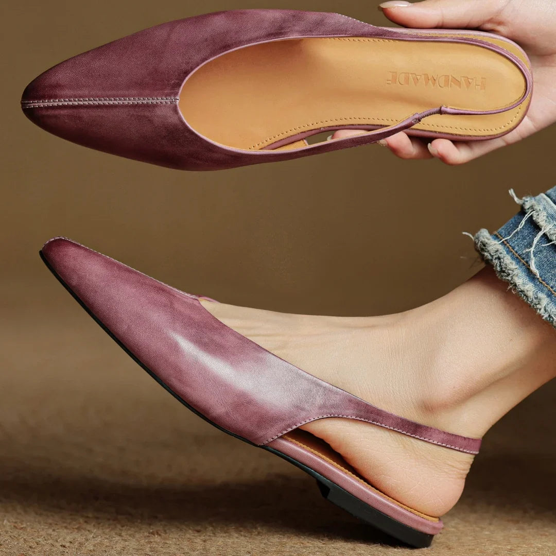 Juliet Genuine Leather Flats — Allyours Closet (view 9)
