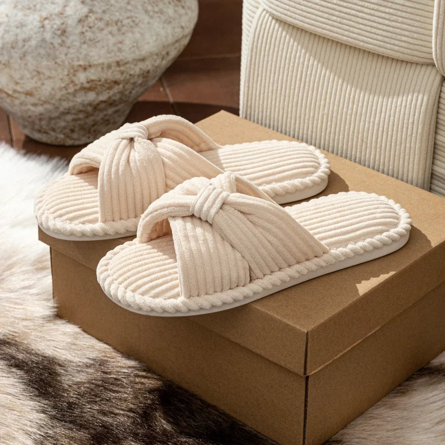 Fiora Plush Slippers — Allyours Closet (view 4)