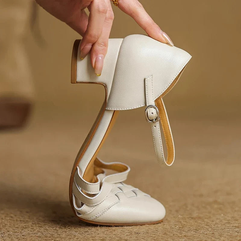 Avora Genuine Leather Heels — Allyours Closet (view 5)