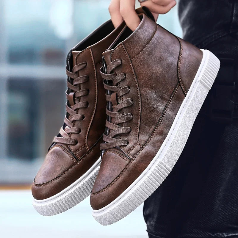 Oliver High Top Leather Sneakers — Allyours Closet