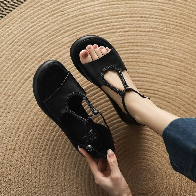 Whitney Leather Sandals — Allyours Closet (view 5)