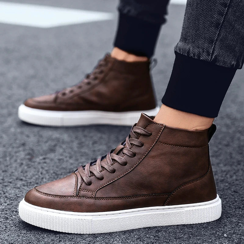 Oliver High Top Leather Sneakers — Allyours Closet (view 2)