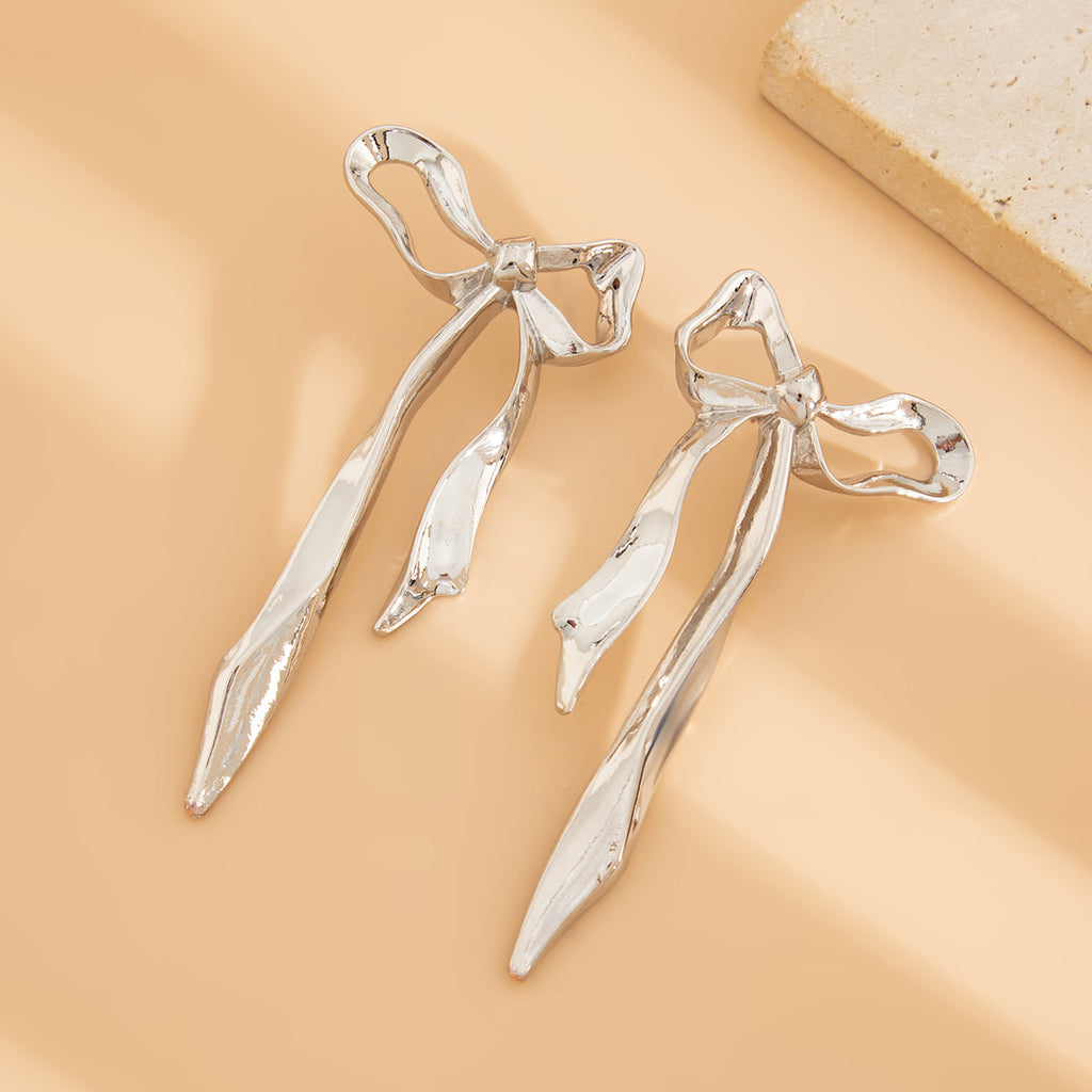 Ribbon Bow Earrings — Allyours Closet (view 5)
