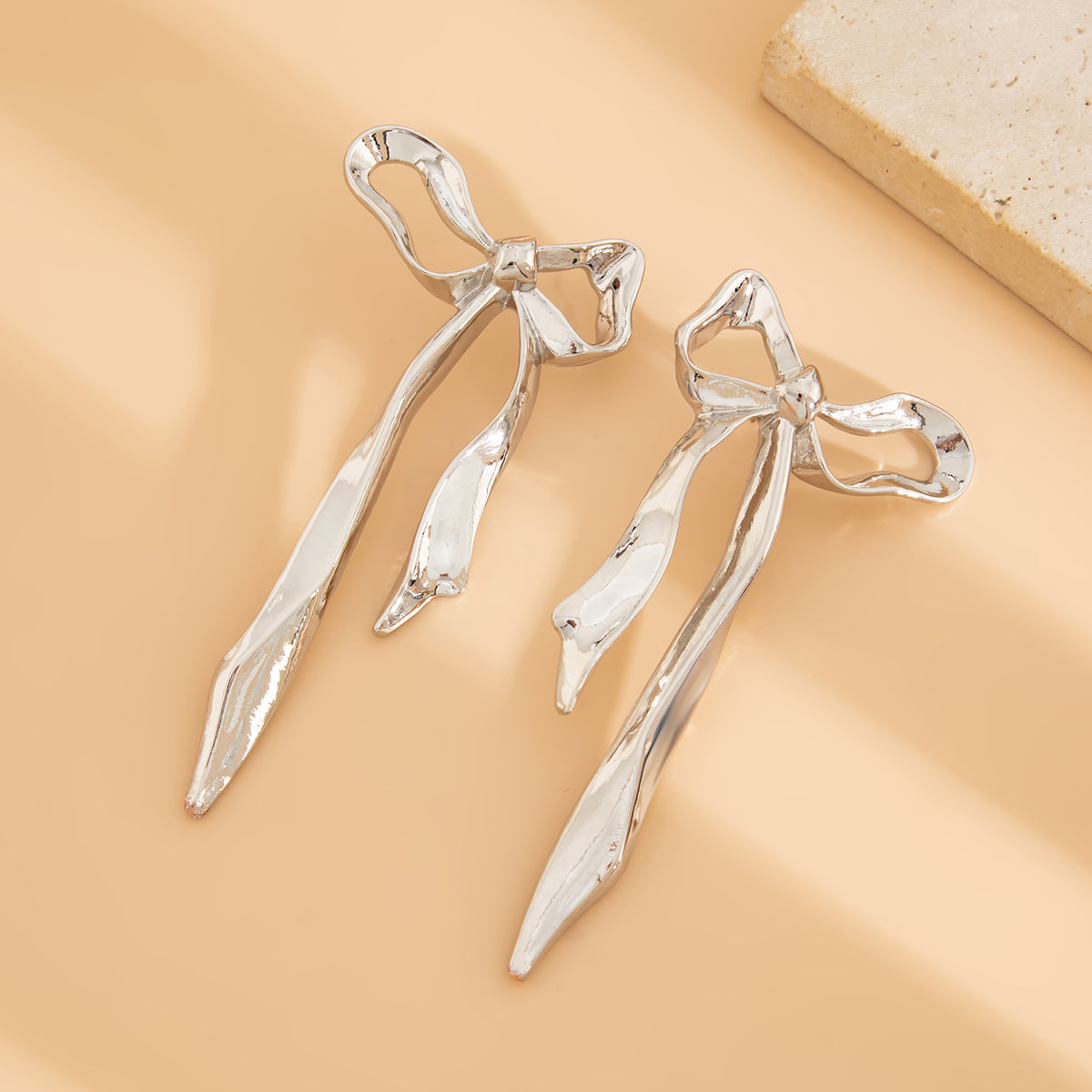 Ribbon Bow Earrings — Allyours Closet (view 5)