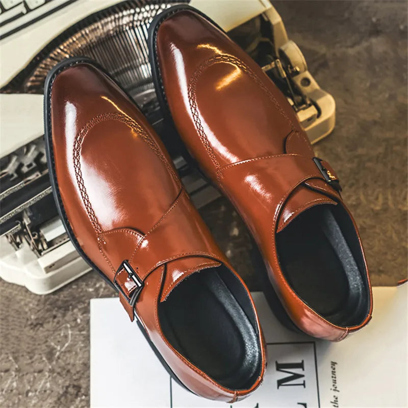 Pierson Leather Monk Strap Loafers — Allyours Closet (view 4)