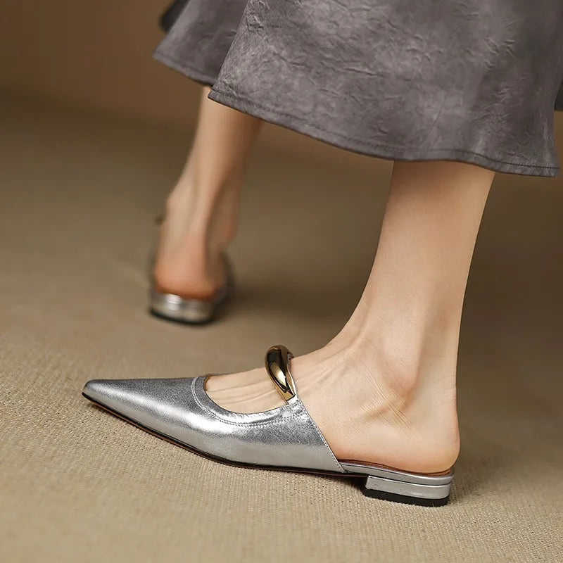 Vieste Genuine Leather Mules — Allyours Closet (view 7)