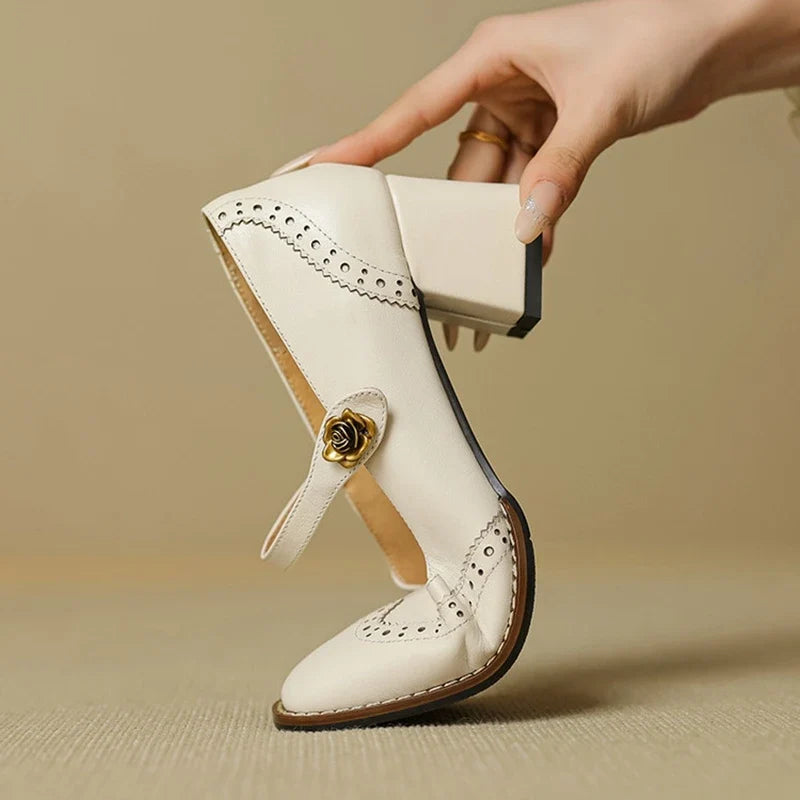 Messina Leather Heels — Allyours Closet (view 6)