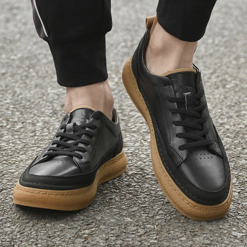 Metro Drift Leather Sneakers — Allyours Closet (view 9)