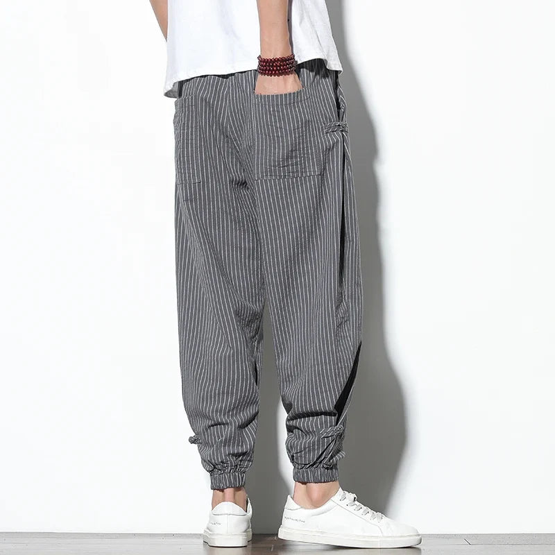 Kaizen Striped Joggers — Allyours Closet (view 2)