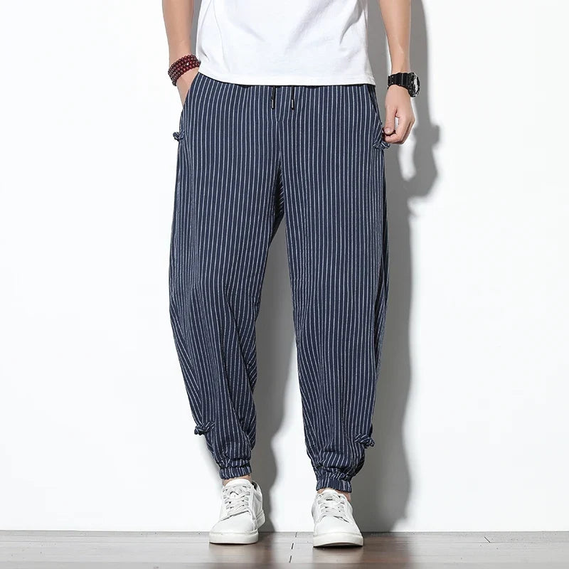 Kaizen Striped Joggers — Allyours Closet (view 5)