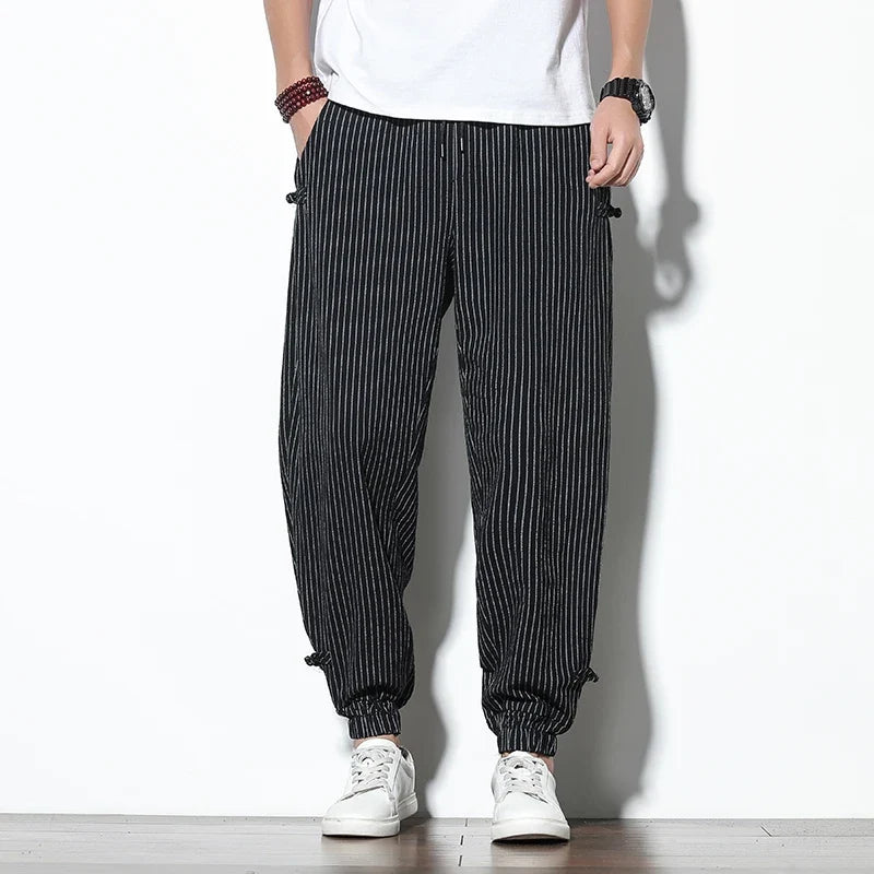 Kaizen Striped Joggers — Allyours Closet (view 3)
