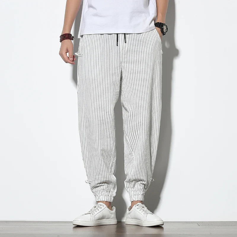 Kaizen Striped Joggers — Allyours Closet (view 7)