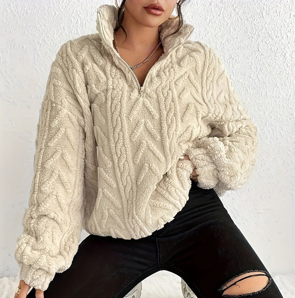Aicha | Cable-Knit Oversized Composed Sweater — Allyours Closet