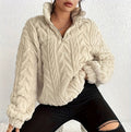 Aicha | Cable-Knit Oversized Composed Sweater — Allyours Closet