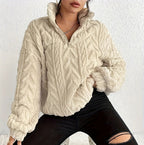 Aicha | Cable-Knit Oversized Composed Sweater — Allyours Closet