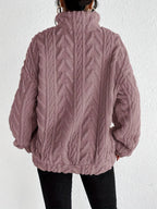 Aicha | Cable-Knit Oversized Composed Sweater — Allyours Closet (view 11)