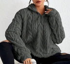 Aicha | Cable-Knit Oversized Composed Sweater — Allyours Closet (view 4)