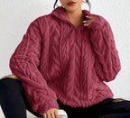 Aicha | Cable-Knit Oversized Composed Sweater — Allyours Closet (view 5)