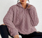 Aicha | Cable-Knit Oversized Composed Sweater — Allyours Closet (view 6)