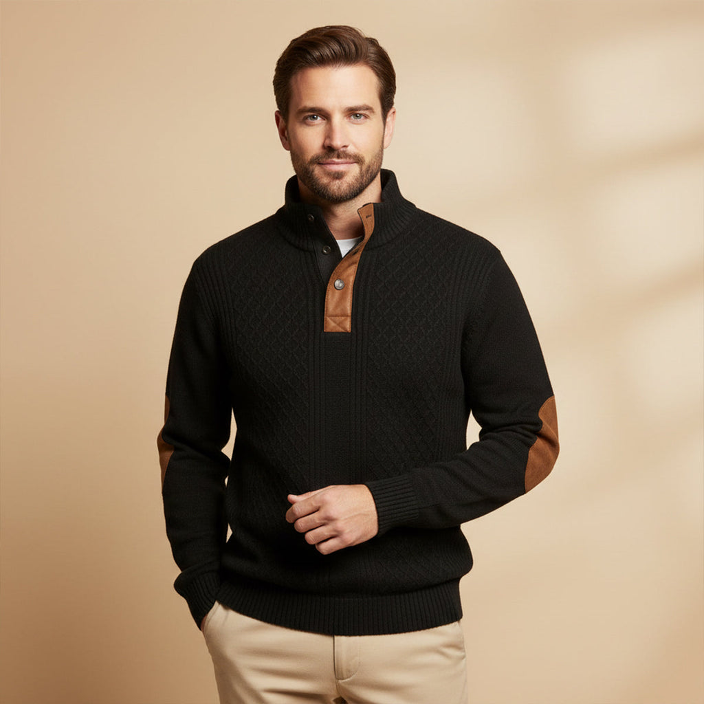 Ansovino | Cable-Knit Button-Front Signature Cardigan — Allyours Closet (view 10)