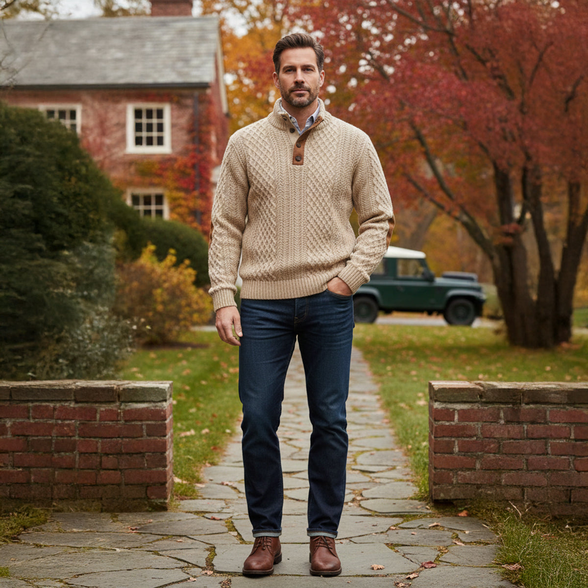 Ansovino | Cable-Knit Button-Front Signature Cardigan — Allyours Closet (view 12)