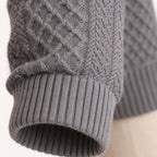 Ansovino | Cable-Knit Button-Front Signature Cardigan — Allyours Closet (view 4)