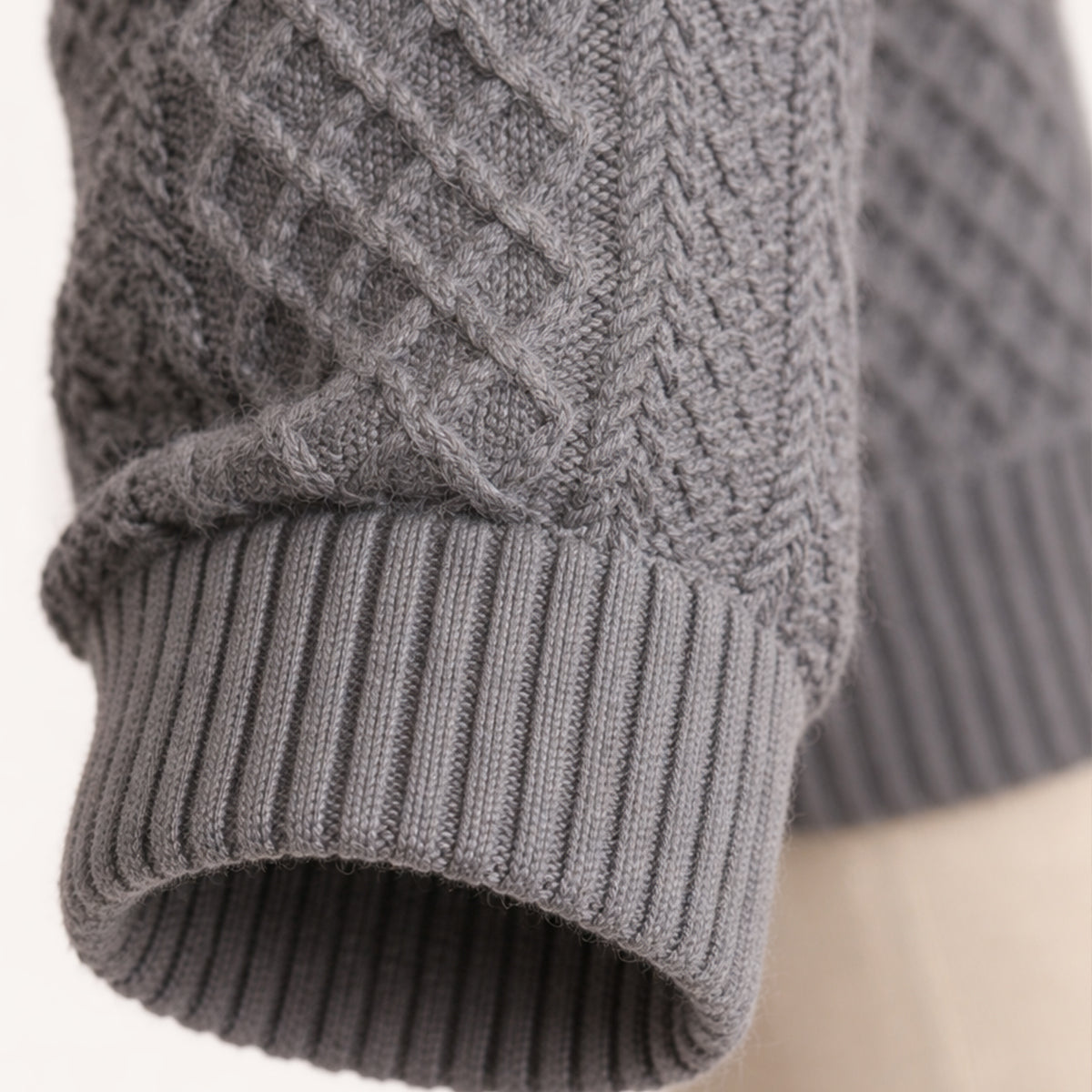 Ansovino | Cable-Knit Button-Front Signature Cardigan — Allyours Closet (view 4)